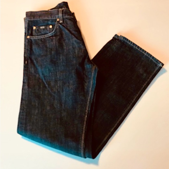 BossBy Hugo Boss Dark Indigo Straight Jeans